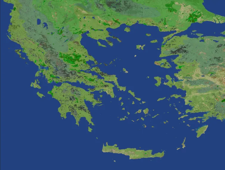 A picture of the Greece map